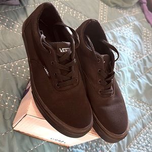 All Black Vans Canvas Shoes - Never Worn